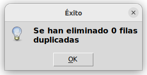 Verificación del estado para la eliminación de duplicados.