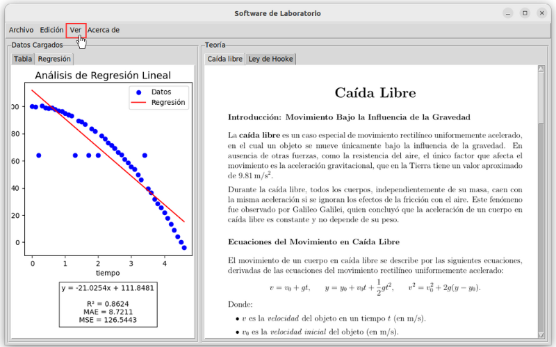 Selección del botón *Ver* para abrir el graficador.